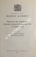Railway Accident - Report on the Derailment that occurred on 6th November 1976 at Hither Green in the Southern Region, British Railways by Department of Transport